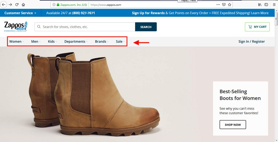 فروشگاه آنلاین زاپوس