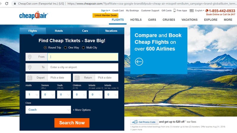 رزرو بلیط هواپیما و هتل در سایت چیپ ایر