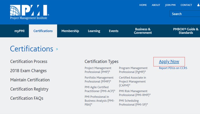 آزمون مدیریت پروژه PMP