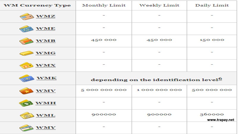 سقف انتقال وب مانی پاسپورت بازرگانی