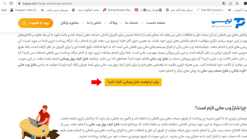 خرید ارز دیجیتال با وب مانی در تراپی