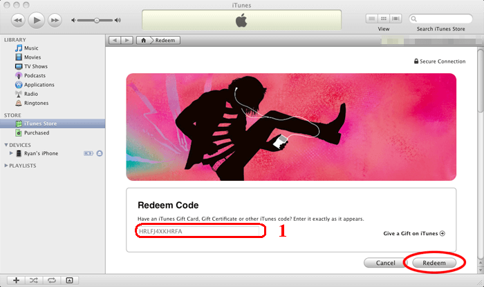 وارد کردن  reedem کد