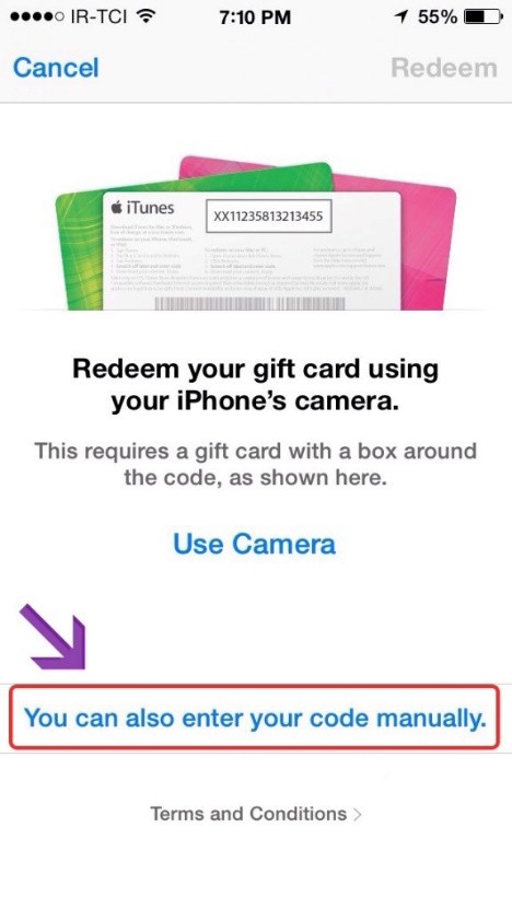 وارد کردن کد گیفت