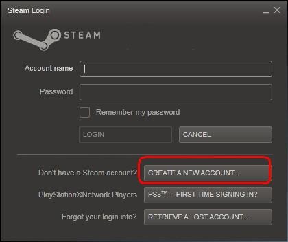 Create New Account In Steam