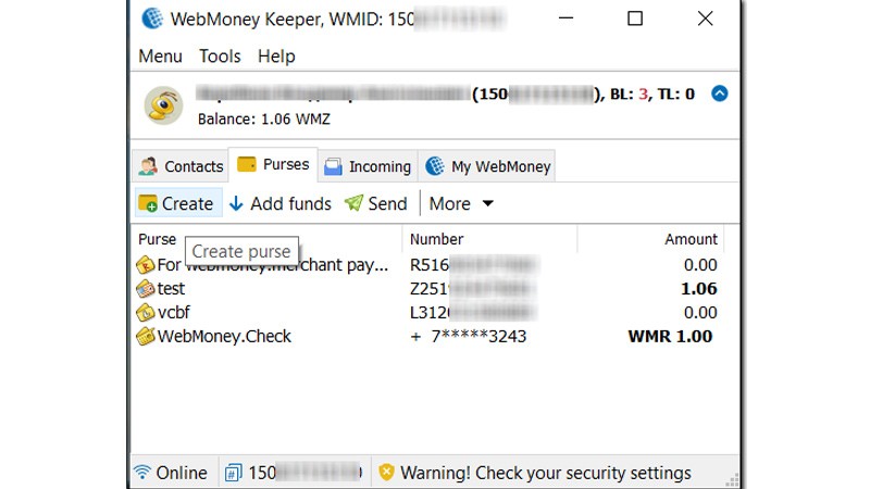 ایجاد کیف پول وب مانی در WM Keeper WinPro