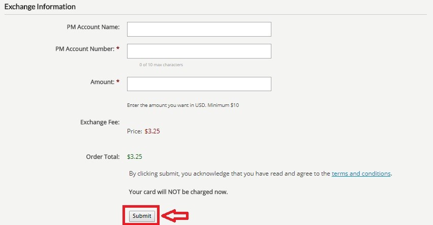 مرحله آخر خرید پرفکت مانی با مستر کارت یا ویزا کارت