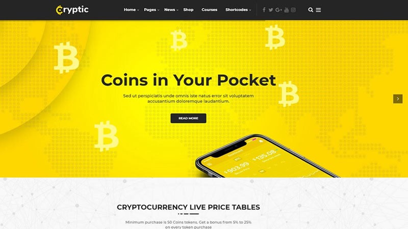 قالب های ارز دیجیتال برای وردپرس