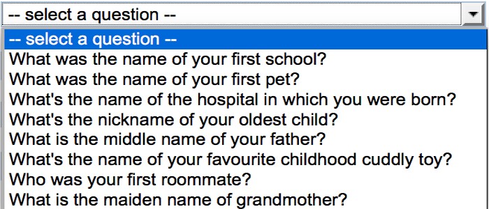 تغییر سوال امنیتی حساب پی پال