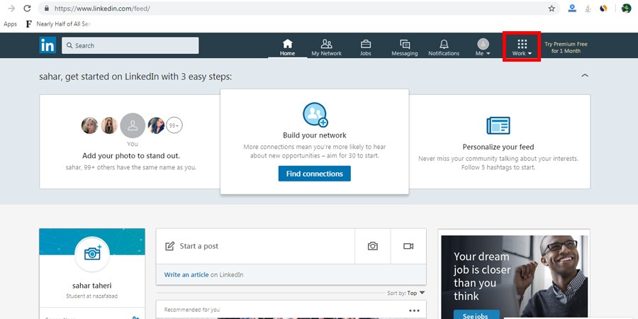اکانت تجاری در لینکدین (linkedIn)