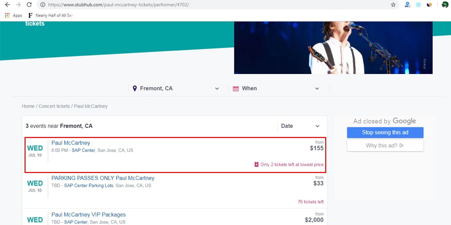 بلیط کنسرت‌ های خارجی