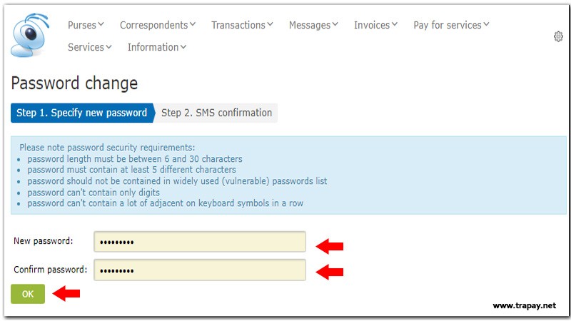 آموزش تغییر رمز وب مانی در وب مانی کیپر وب پرو