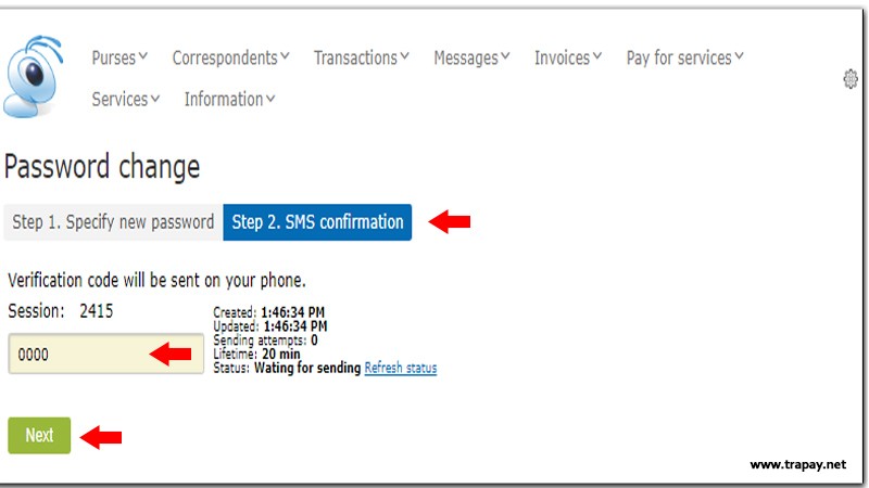 آموزش تغییر پسورد وب مانی در وب پرو