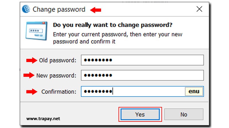نحوه تغییر پسورد وب مانی در وب مانی کیپر وین پرو
