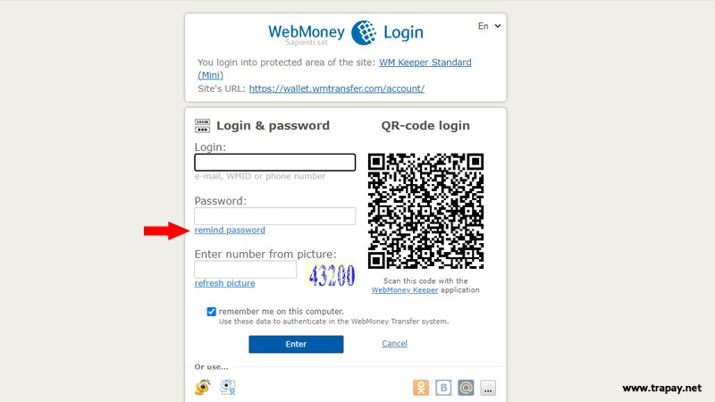 آموزش بازیابی رمز وب مانی