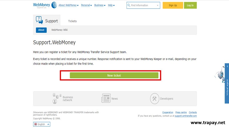 نحوه ارتباط با پشتیبانی وب مانی