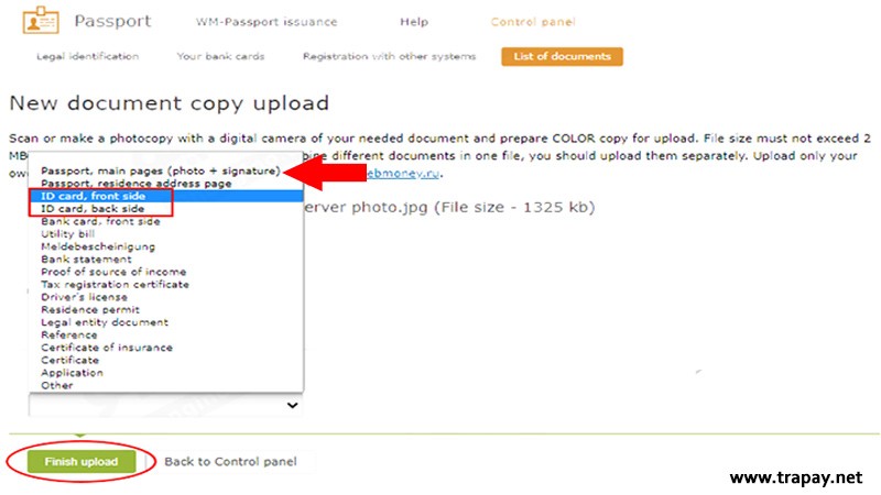 کارت ملی برای احراز هویت وب مانی